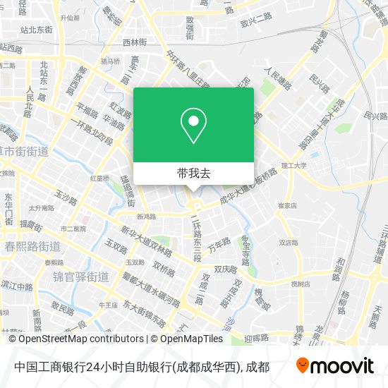 中国工商银行24小时自助银行(成都成华西)地图