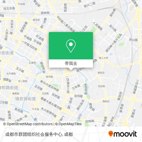成都市群团组织社会服务中心地图