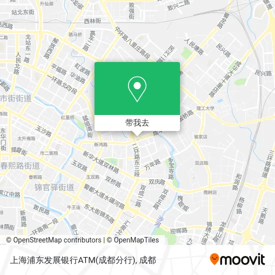 上海浦东发展银行ATM(成都分行)地图