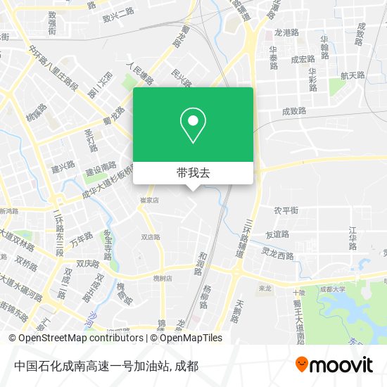 中国石化成南高速一号加油站地图