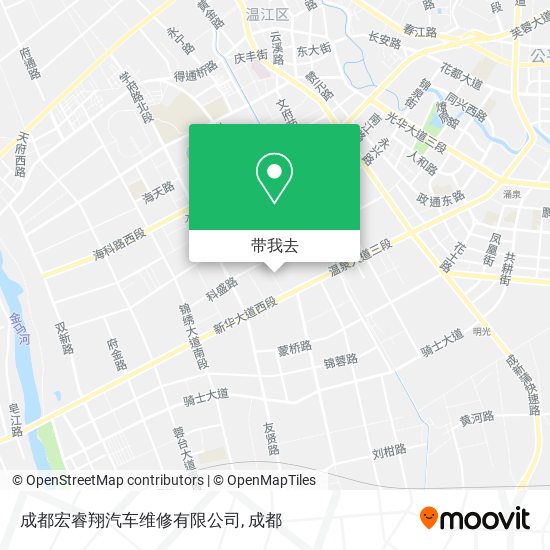 成都宏睿翔汽车维修有限公司地图