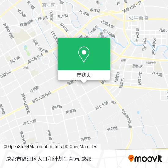 成都市温江区人口和计划生育局地图
