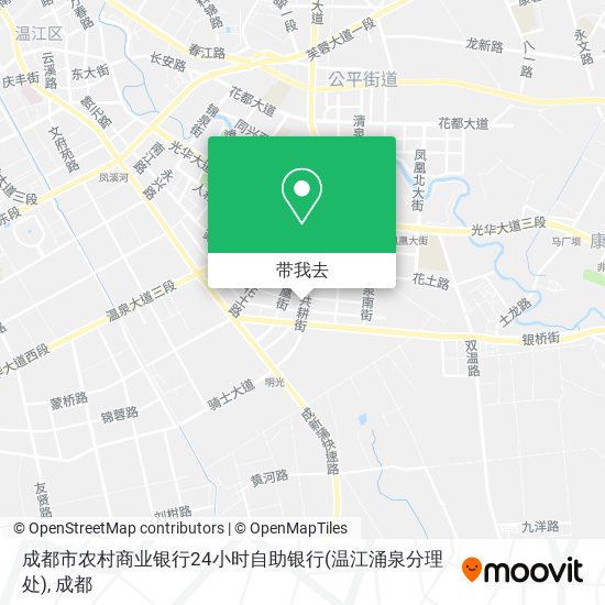 成都市农村商业银行24小时自助银行(温江涌泉分理处)地图