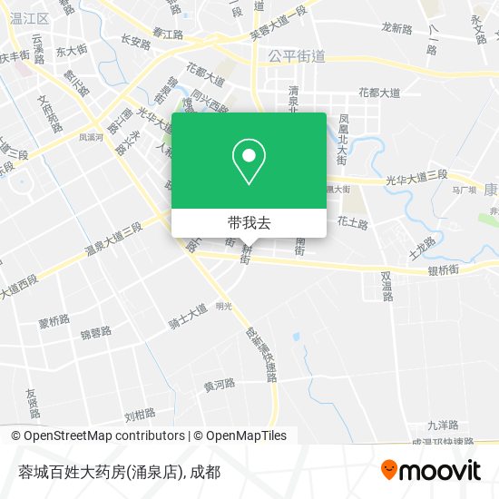 蓉城百姓大药房(涌泉店)地图