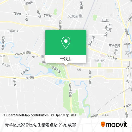 青羊区文家兽医站生猪定点屠宰场地图
