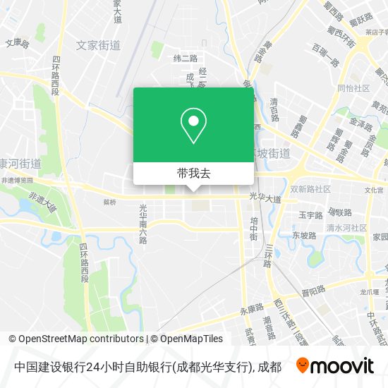 中国建设银行24小时自助银行(成都光华支行)地图