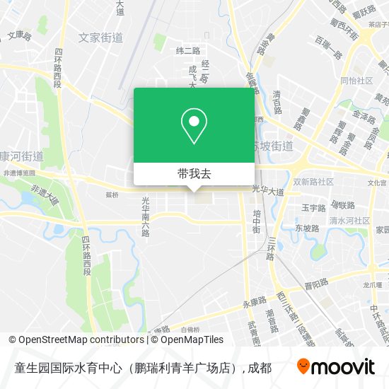 童生园国际水育中心（鹏瑞利青羊广场店）地图
