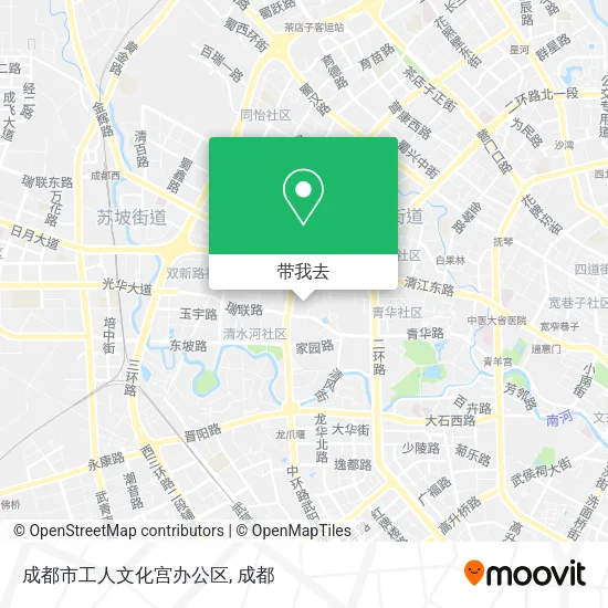 成都市工人文化宫办公区地图