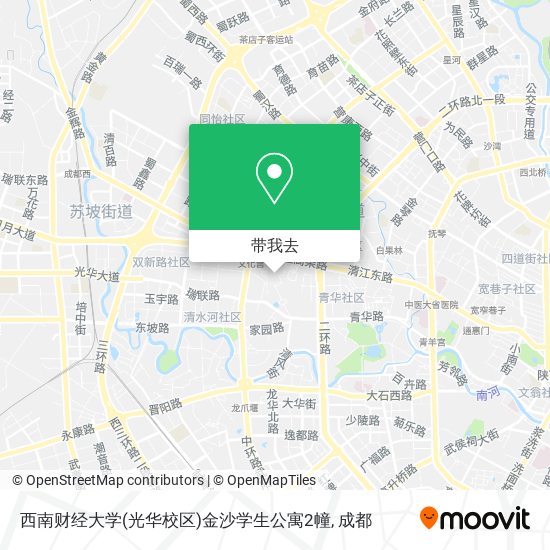 西南财经大学(光华校区)金沙学生公寓2幢地图