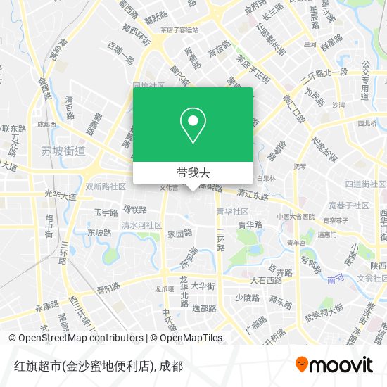 红旗超市(金沙蜜地便利店)地图