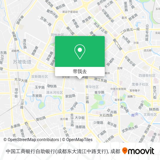 中国工商银行自助银行(成都东大清江中路支行)地图