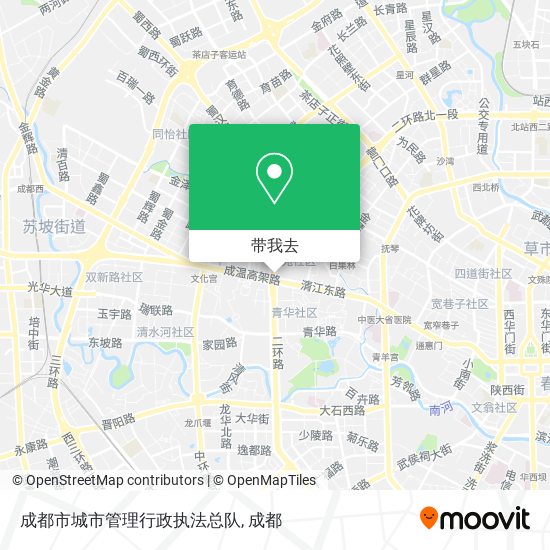 成都市城市管理行政执法总队地图