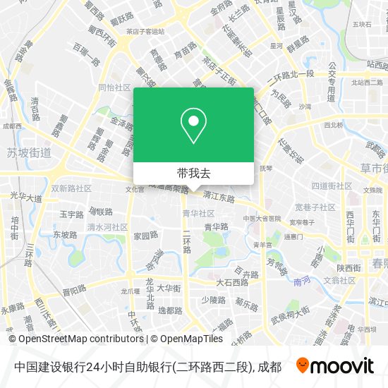 中国建设银行24小时自助银行(二环路西二段)地图