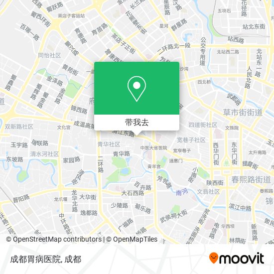成都胃病医院地图