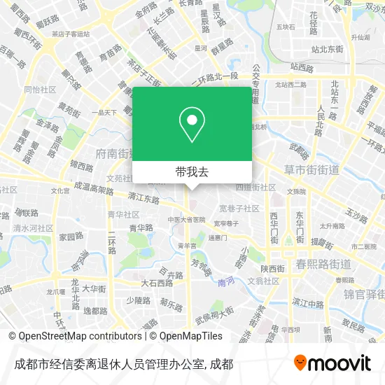 成都市经信委离退休人员管理办公室地图