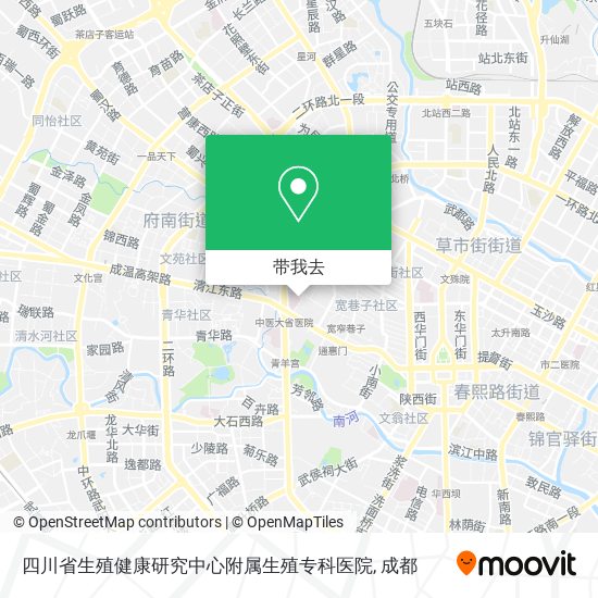 四川省生殖健康研究中心附属生殖专科医院地图
