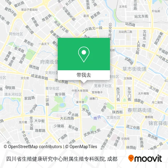 四川省生殖健康研究中心附属生殖专科医院地图
