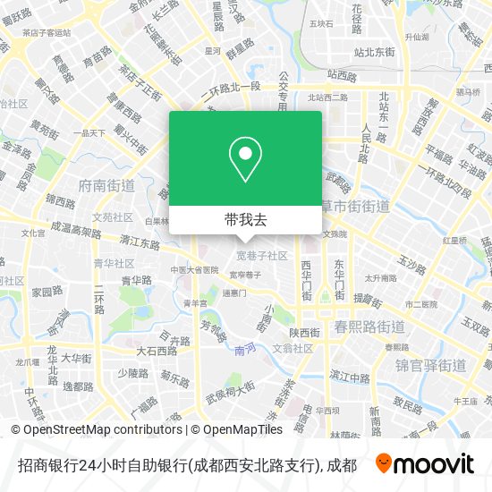 招商银行24小时自助银行(成都西安北路支行)地图