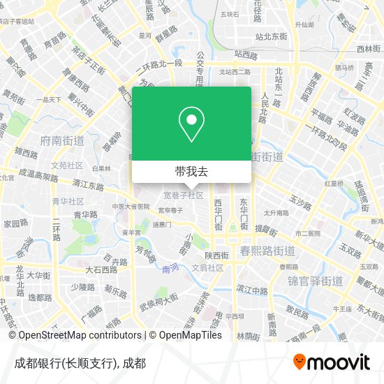 成都银行(长顺支行)地图