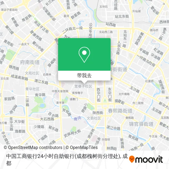 中国工商银行24小时自助银行(成都槐树街分理处)地图