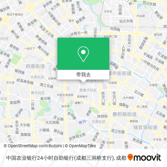中国农业银行24小时自助银行(成都三洞桥支行)地图