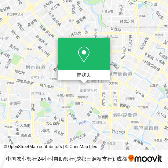 中国农业银行24小时自助银行(成都三洞桥支行)地图