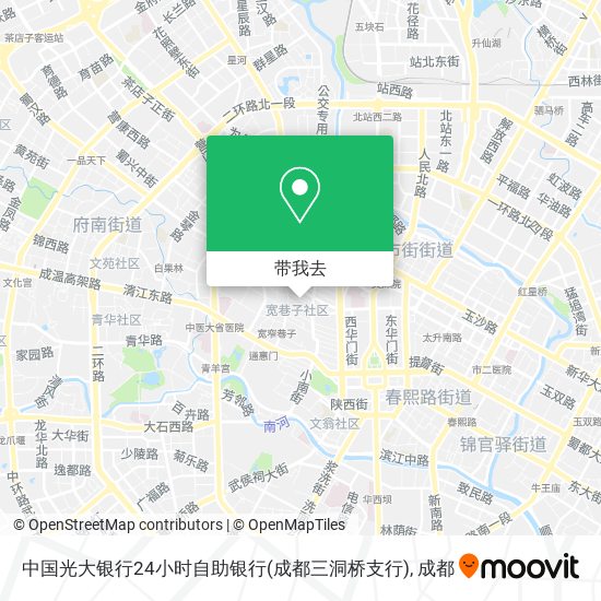 中国光大银行24小时自助银行(成都三洞桥支行)地图