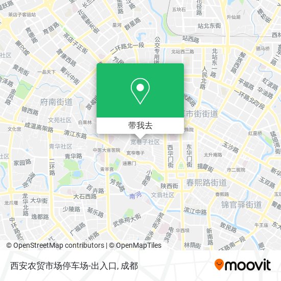 西安农贸市场停车场-出入口地图