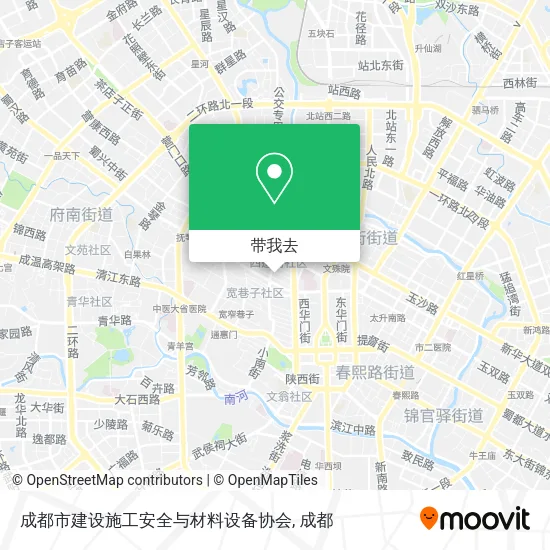 成都市建设施工安全与材料设备协会地图