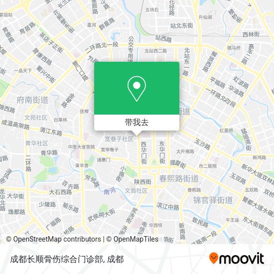 成都长顺骨伤综合门诊部地图