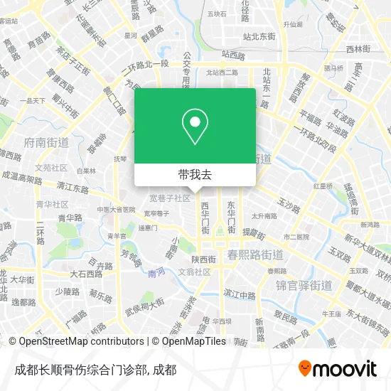 成都长顺骨伤综合门诊部地图