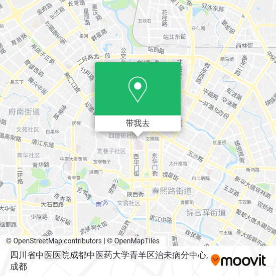 四川省中医医院成都中医药大学青羊区治未病分中心地图
