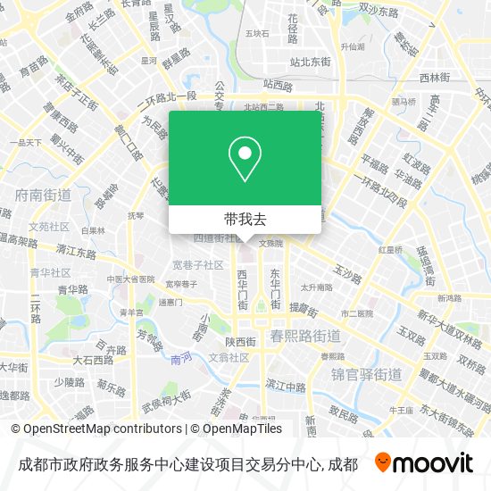 成都市政府政务服务中心建设项目交易分中心地图
