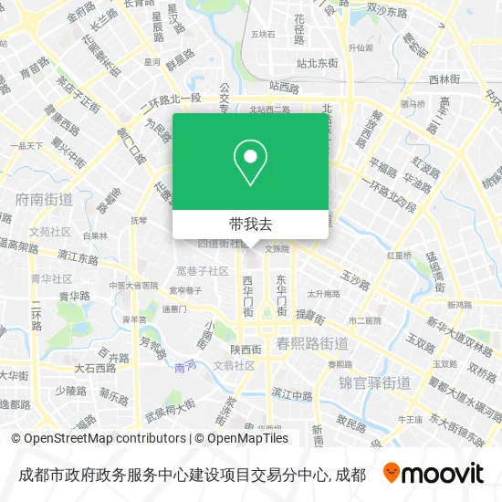 成都市政府政务服务中心建设项目交易分中心地图