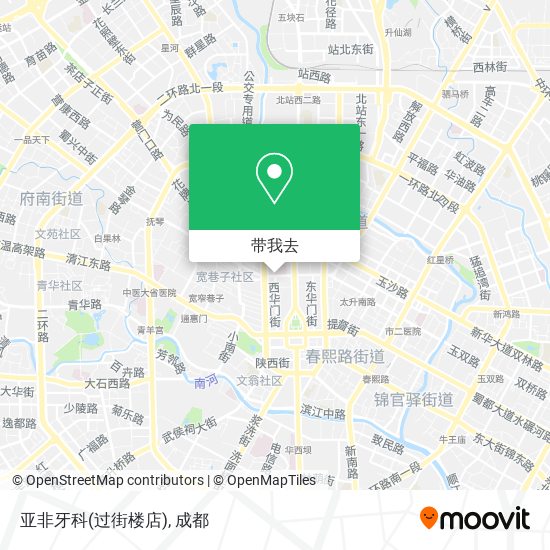 亚非牙科(过街楼店)地图