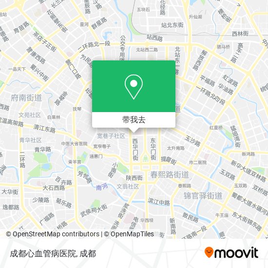 成都心血管病医院地图