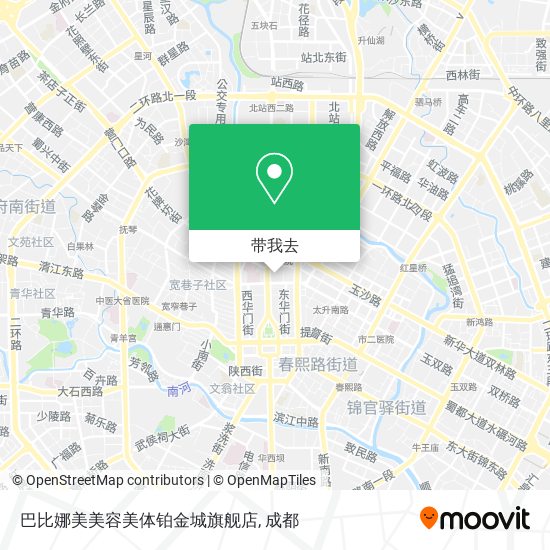 巴比娜美美容美体铂金城旗舰店地图