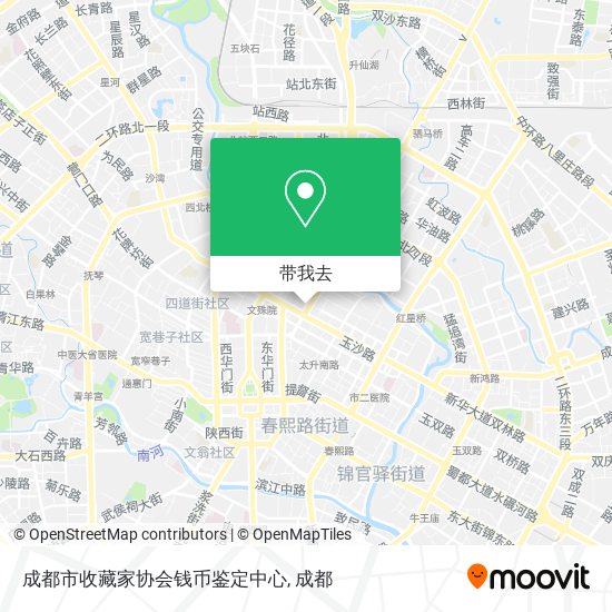 成都市收藏家协会钱币鉴定中心地图