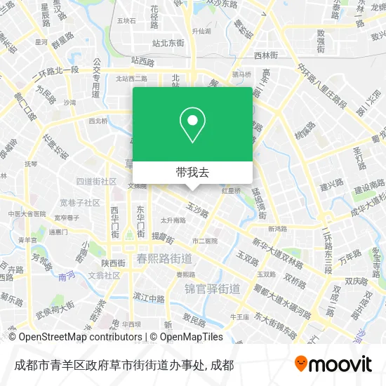 成都市青羊区政府草市街街道办事处地图