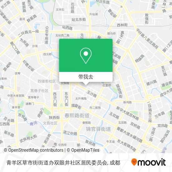 青羊区草市街街道办双眼井社区居民委员会地图