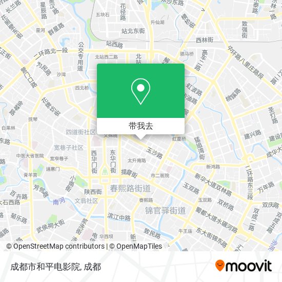 成都市和平电影院地图