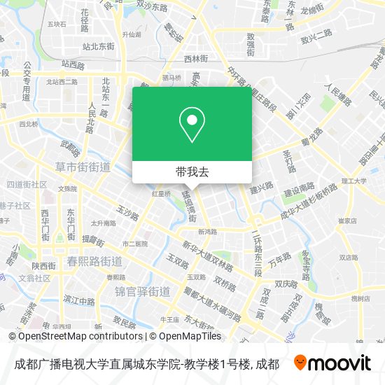 成都广播电视大学直属城东学院-教学楼1号楼地图