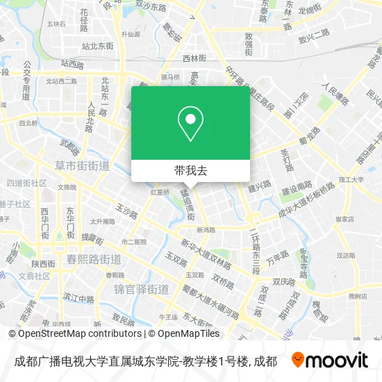 成都广播电视大学直属城东学院-教学楼1号楼地图