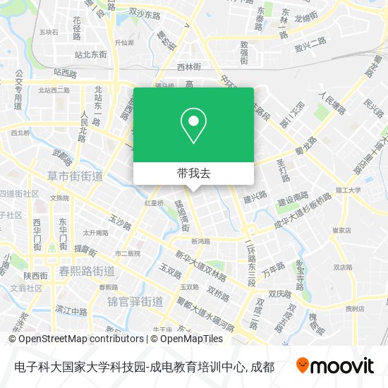 电子科大国家大学科技园-成电教育培训中心地图