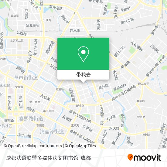 成都法语联盟多媒体法文图书馆地图