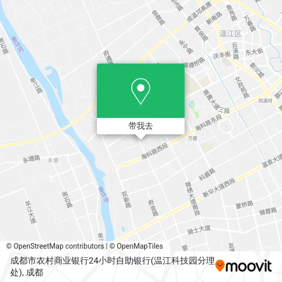 成都市农村商业银行24小时自助银行(温江科技园分理处)地图