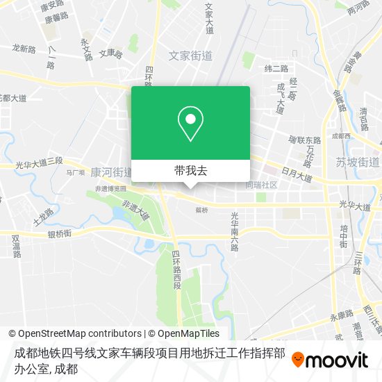 成都地铁四号线文家车辆段项目用地拆迁工作指挥部办公室地图