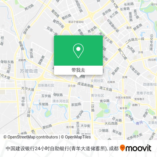 中国建设银行24小时自助银行(青羊大道储蓄所)地图