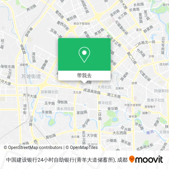 中国建设银行24小时自助银行(青羊大道储蓄所)地图