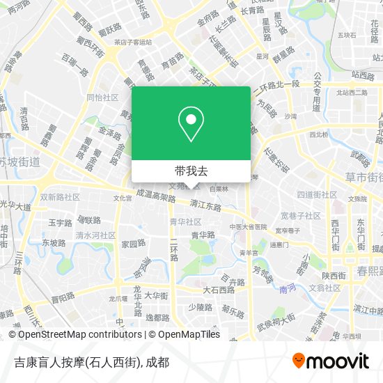 吉康盲人按摩(石人西街)地图